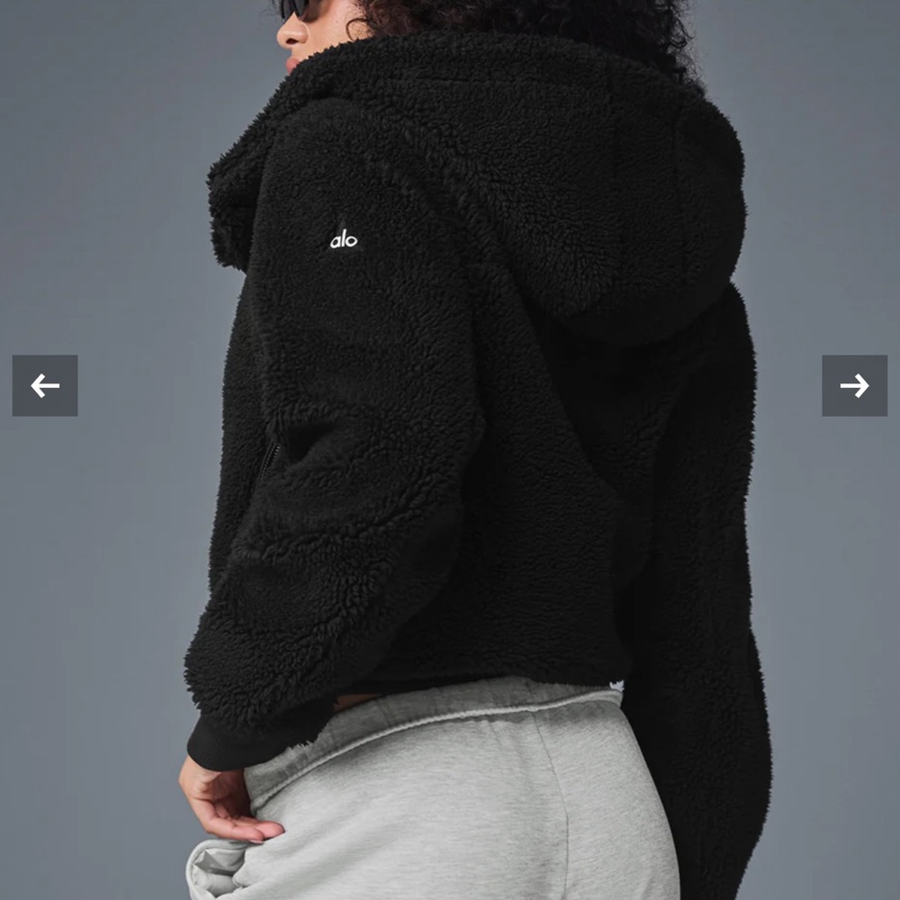 ALO Yoga Black Teddy Jacket